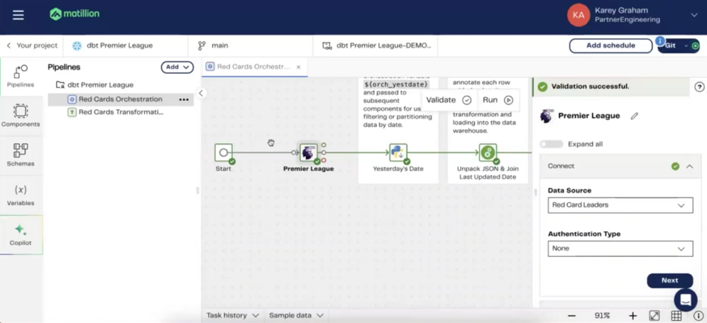 Pipeline sample with AI