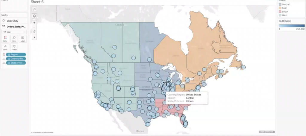 regional mapping example