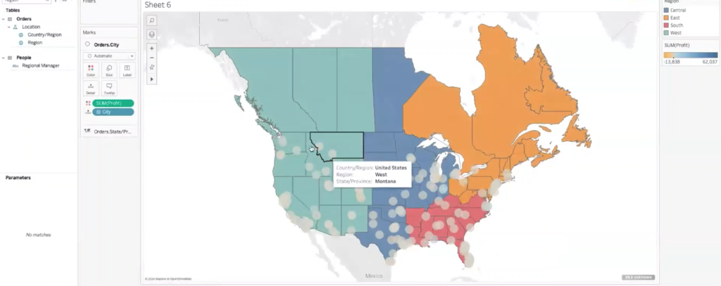 regional mapping example