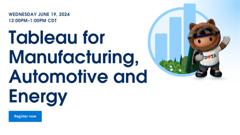 Tableau for Manufacturing, Automotive and Energy