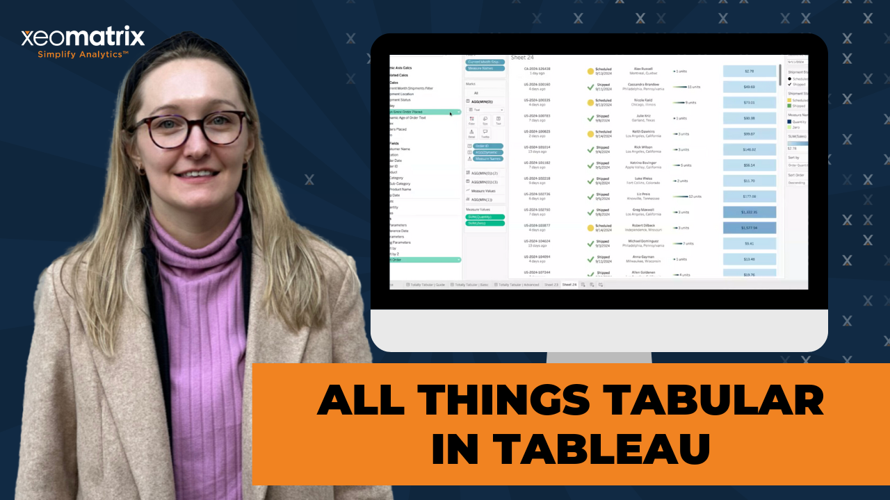 All things tabular in Tableau